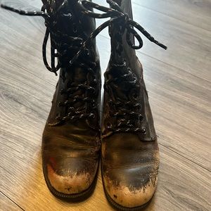 Vintage 1960’s Distressed Vietnam Era Combat Boots 7 1/2W/5 1/2M